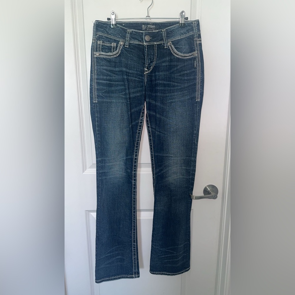Silver Suki Women's W28/L33 Blue Jeans